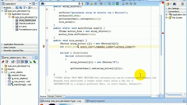 Aula 1625 java - Array de objetos 4x6 para JButton