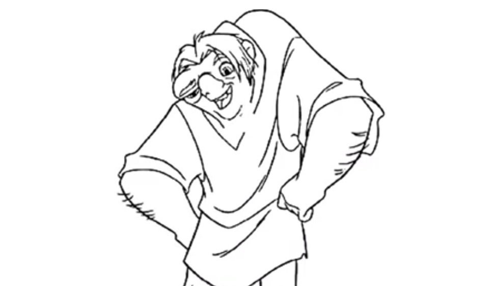 Drawing Quasimodo (Disney) низк #1