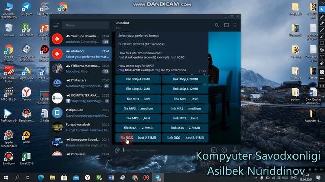 Youtube dan video yuklab olish       Скачивание видео с youtube через компьютер