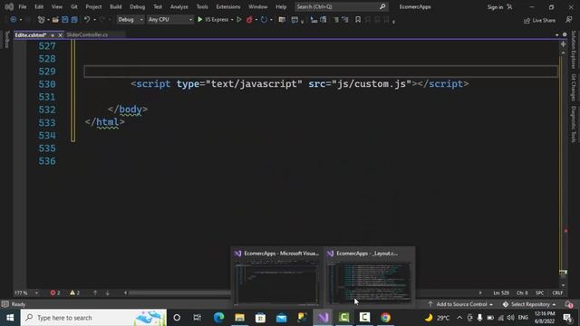 كورس بناء موقع تسوق الكترونى كامل سى شارب  المحاضرة 10 Add Slider Save Form
