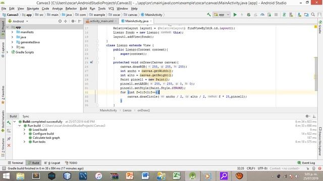 CIRCULOS(CANVAS, ANDROID STUDIOS)