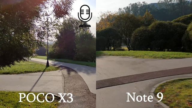 POCO X3 vs Note 9 Test video camera in 4K Тест камеры в 4К