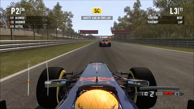 F1 2011 Gameplay PC HD - Safety Car - Monza