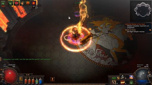 Path of Exile Fall of Oriath Beta - Righteous Fire Leveling vs High Templar Avarius
