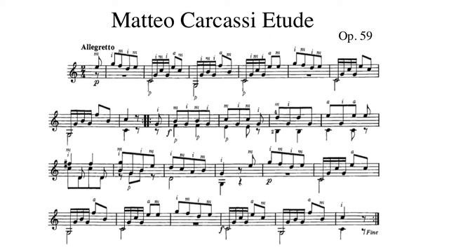 Matteo Carcassi Etude Allegretto - The Carcassi Guitar Method Op. 59 played by Kiankou
