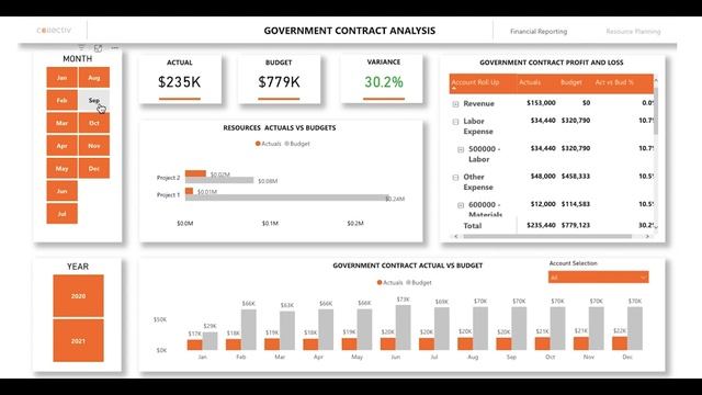 Government Financial and Resource Planning Report in Power BI