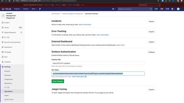Monitor Stage Dev Demo - Embedding Grafana metrics in GitLab markdown