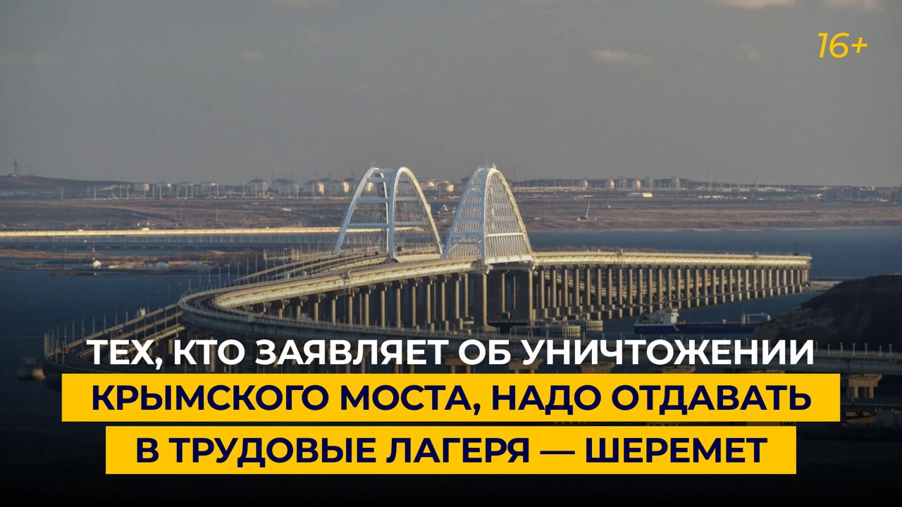 Тех, кто заявляет об уничтожении Крымского моста, надо отдавать в трудовые лагеря — Шеремет