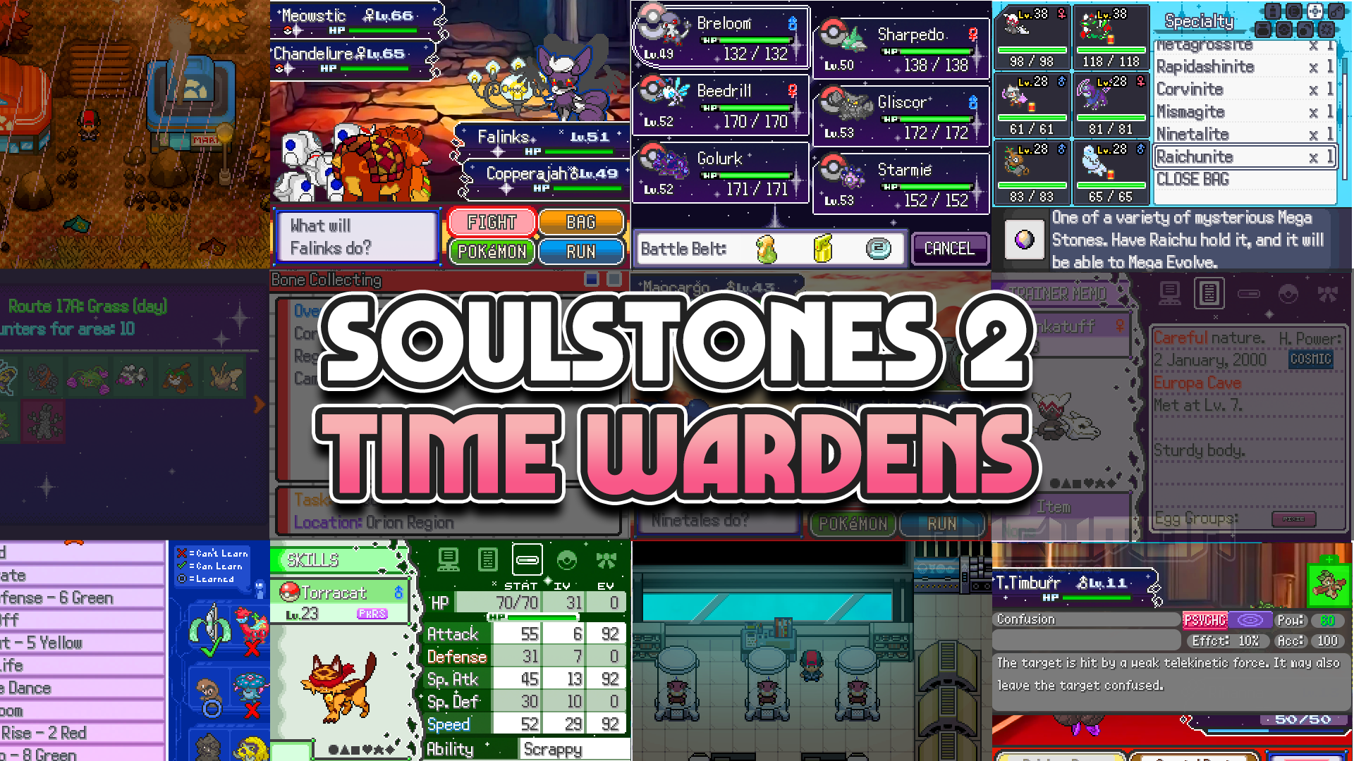 Pokemon Soulstones 2 Time Wardens — фанатская игра с более чем 800 покемонами, мегаэволюцией, 3 новы