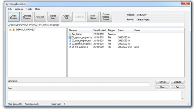 Create User NewFile CheckIn-Out ShowHistory and Diff Comparison