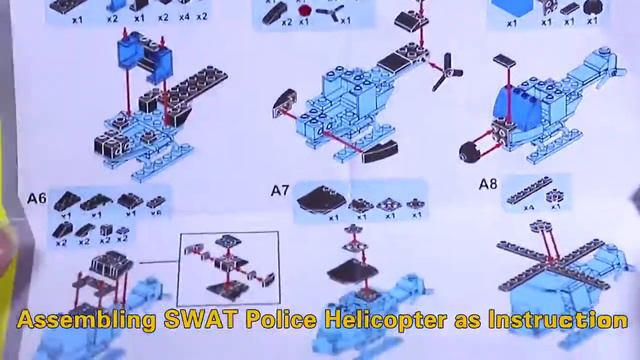 Конструктор с алиэкспресс  городская полиция SWAT робот самолет автомобиль