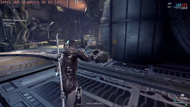  Intel UHD Graphics Xe G4 48EU - Warframe gameplay benchmarks 1080p