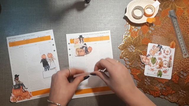 Оформляю последнюю неделю октября в filofax patterns a5 marble./как я веду ежедневник.