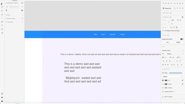 How to deal with text in Adobe XD