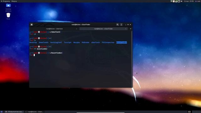 Kali Linux-Sherlock,Th3Inscpector,UserFinder-Znajdz O sobie w internecie. Email Telefon 2021