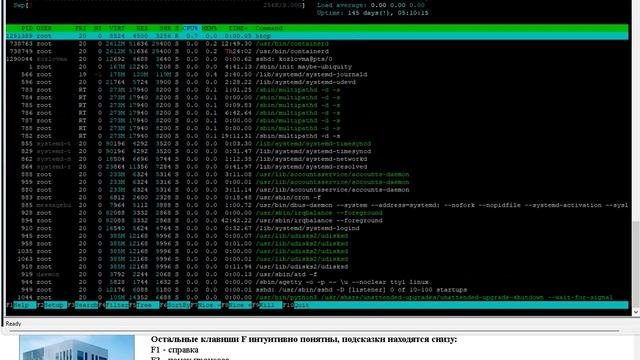 top htop atop - утилиты вывода списока процессов в реальном времени