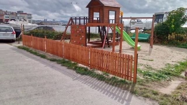 забор декоративный из дерева масло лак