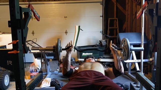 90 Lbs (40 Kg) Skull Crushers For 10 + Front Double Biceps Pose
