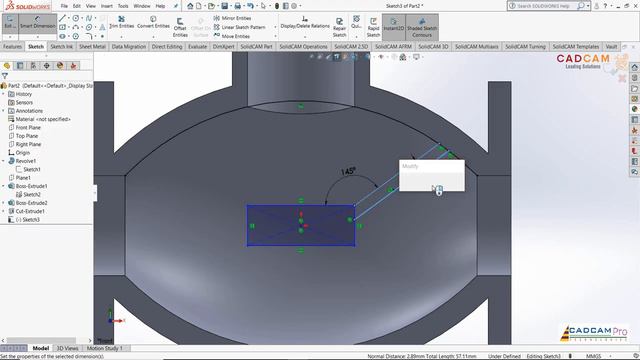 #04 SolidWorks Деталь №4: элемент запорной арматуры