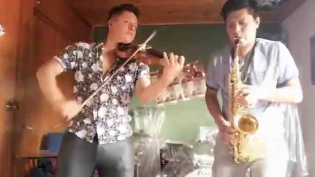 Tones and I Dance monkey cover ( violin and saxophone )