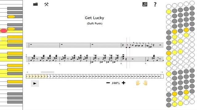 как играть на аккордеоне Get Lucky