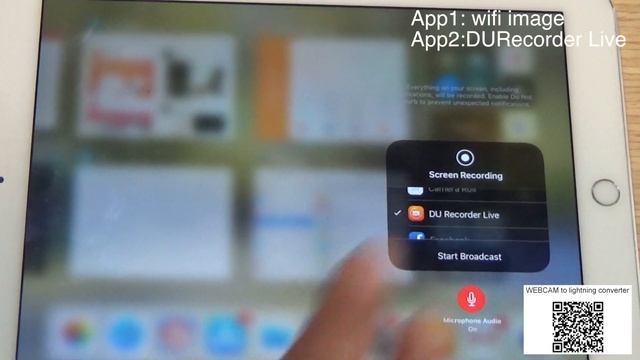 How to live streaming logitech external webcam with iOS (iPhone iPad)