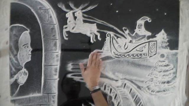 Merry Christmas Snow Show By Andrew Magdy Sand Artist