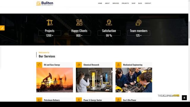 Buliten-Factory and Industry WordPress Theme company factory Website Builder