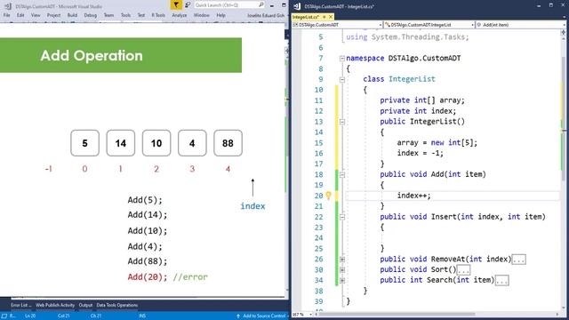 15  User-Defined ADT | Building Custom Array List - Part 1| Data Structures and Algorithms