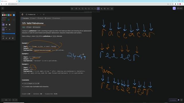 Valid Palindrome - Blind 75 # 32 - Typescript
