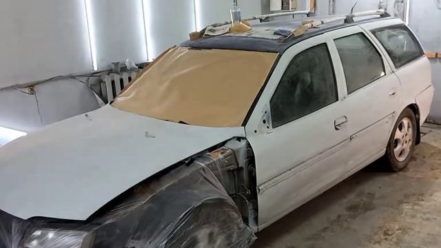 Полный окрас Opel Vectra B после неудачной переварки
