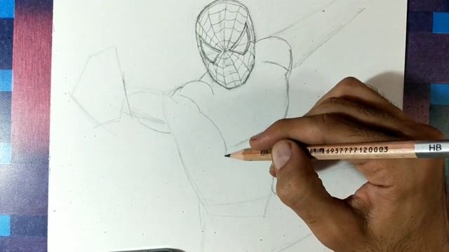 How to draw Tobey Maguire spiderman || full outline Tutorial /very easy