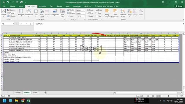 Cara Print 2 Halaman Menjadi 1 Kertas di Excel
