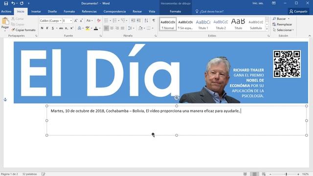 Cómo hacer una portada de Periódico en Word
