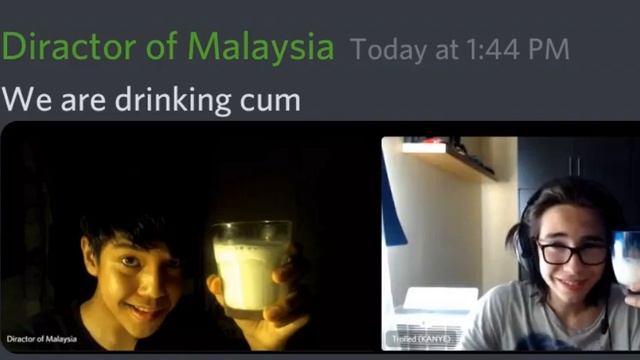 They Are Drinking Cum Together