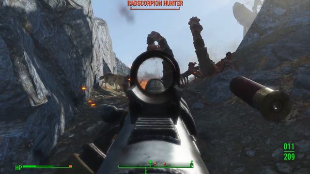 Fallout 4 - Legendary Glowing Radscorpion - SURVIVAL - Near the Recon Bunker Theta