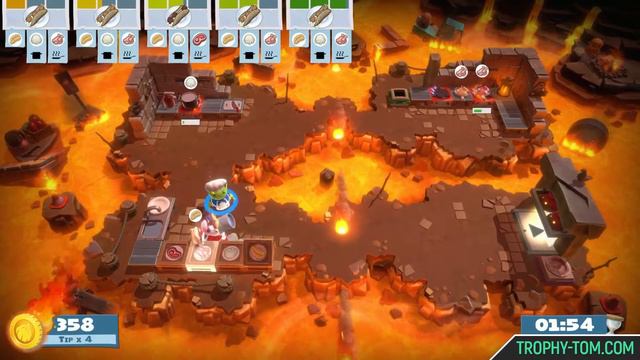 Overcooked! - Level 5-2 🏆 2 Player Co-op 3 Stars (Overcooked: All You Can Eat)