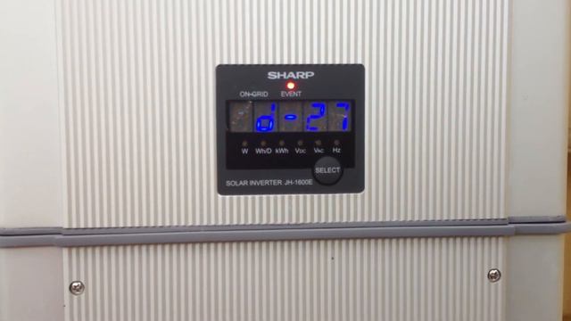 Sharp JH-1600E Inverter D-27 Error