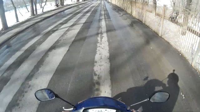 Покатушки по Тюмени на скутере.