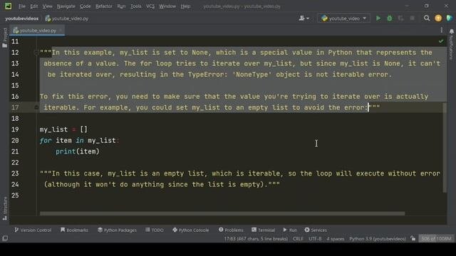 Solving the TypeError NoneType Object Is Not Iterable Error