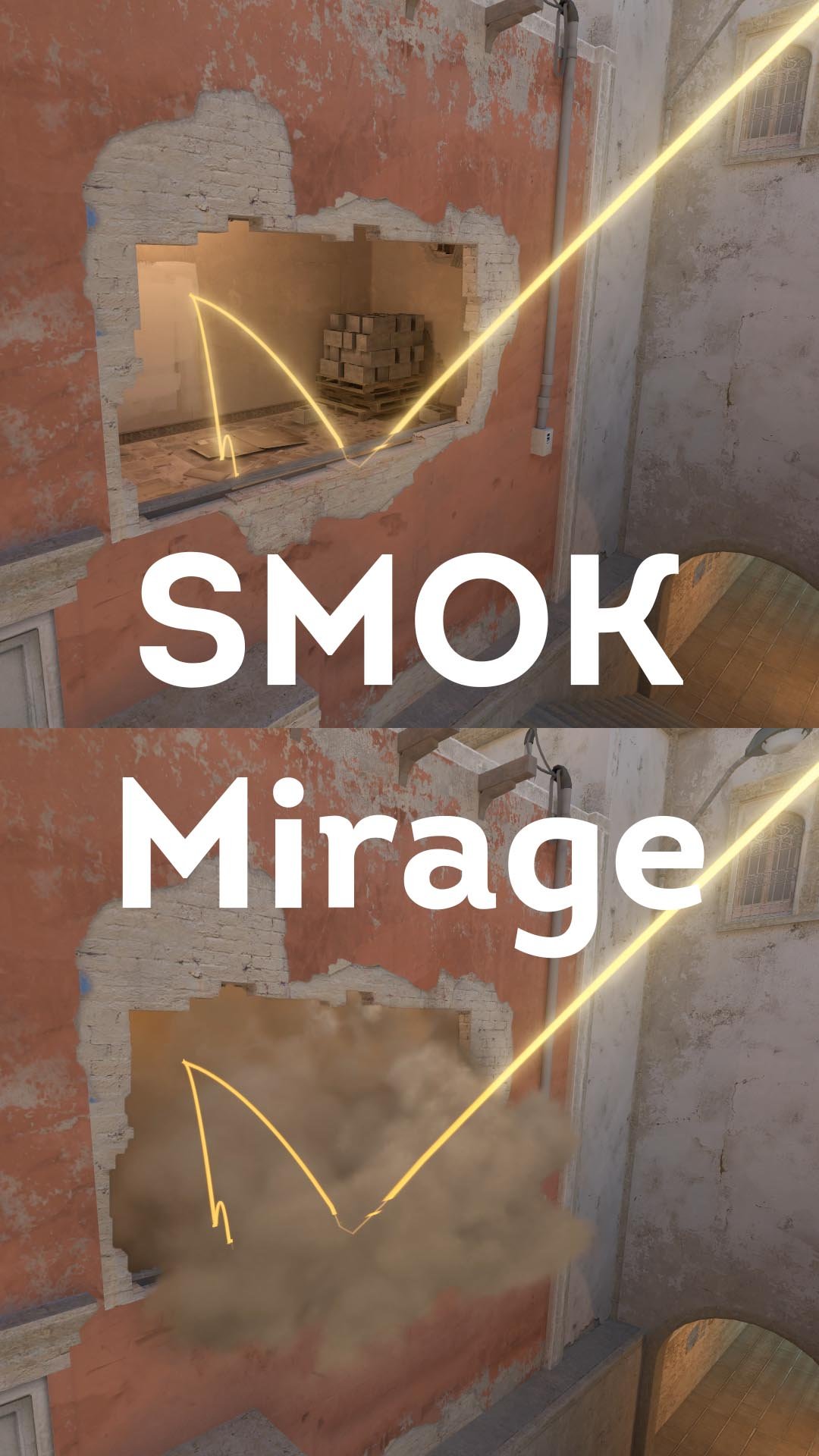 SMOKE НА ОКНО MIRAGE CS 2!