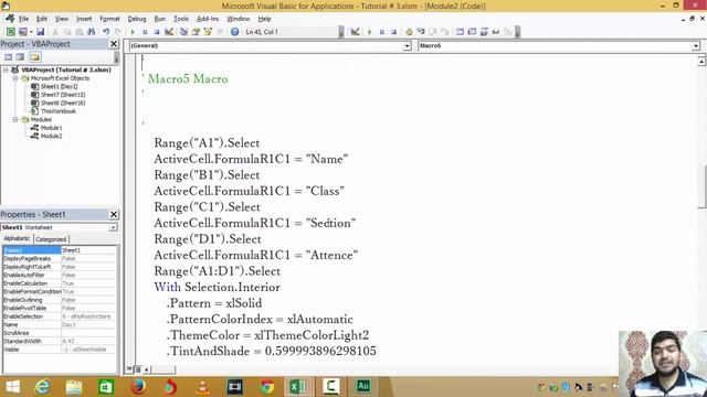 Excel VBA Tutorial for Beginners # 3 | Introduction to Macro Recording