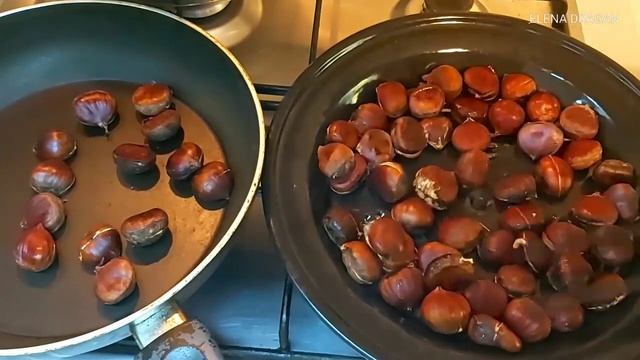 Быстрый способ приготовления каштанов на сковороде! Как вкусно приготовить каштаны.