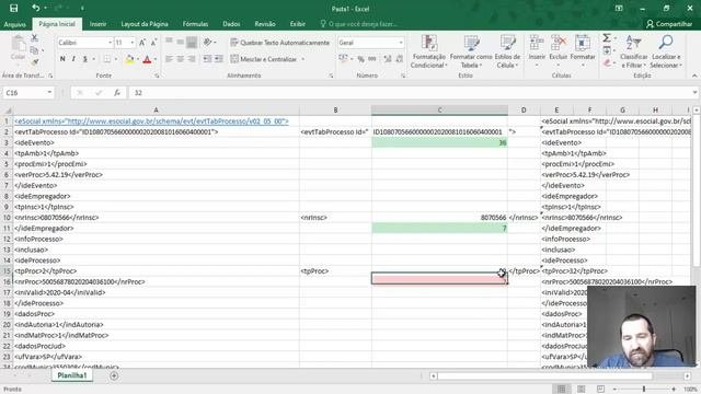 Excel - Automatizando a criação de um arquivo XML para o eSocial