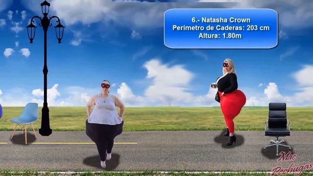 Comparación de tamaño: la mujer con las caderas más anchas del Mundo - SSBBW