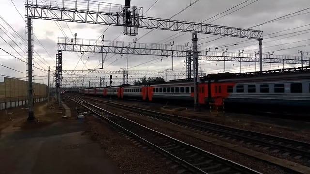 ЭД4М-0496 на станции Мга. Февраль 2020
