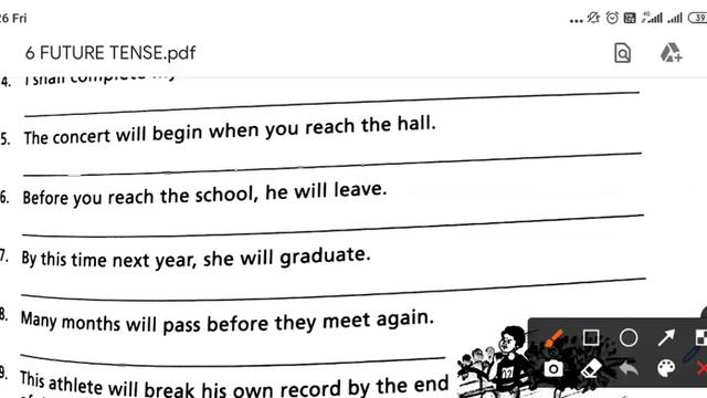 6 CH 16 FUTURE PERFECT TENSE EXERCISES  B