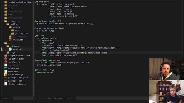 Wire up ClojureScript SPA to Clojure backend