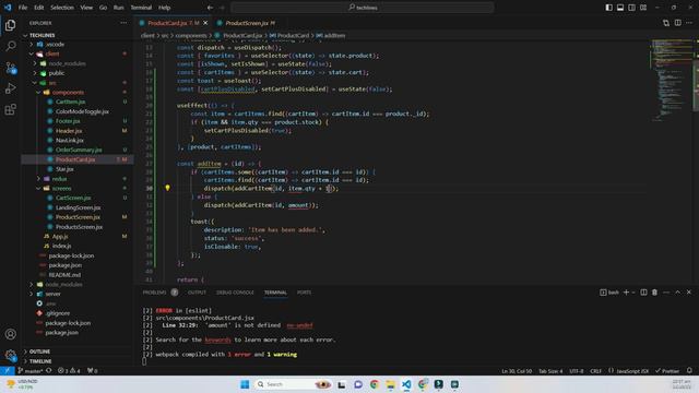 78. Product Card Add Cart Functionality