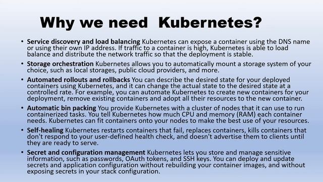 Kubernetes Basics Why Kubernetes